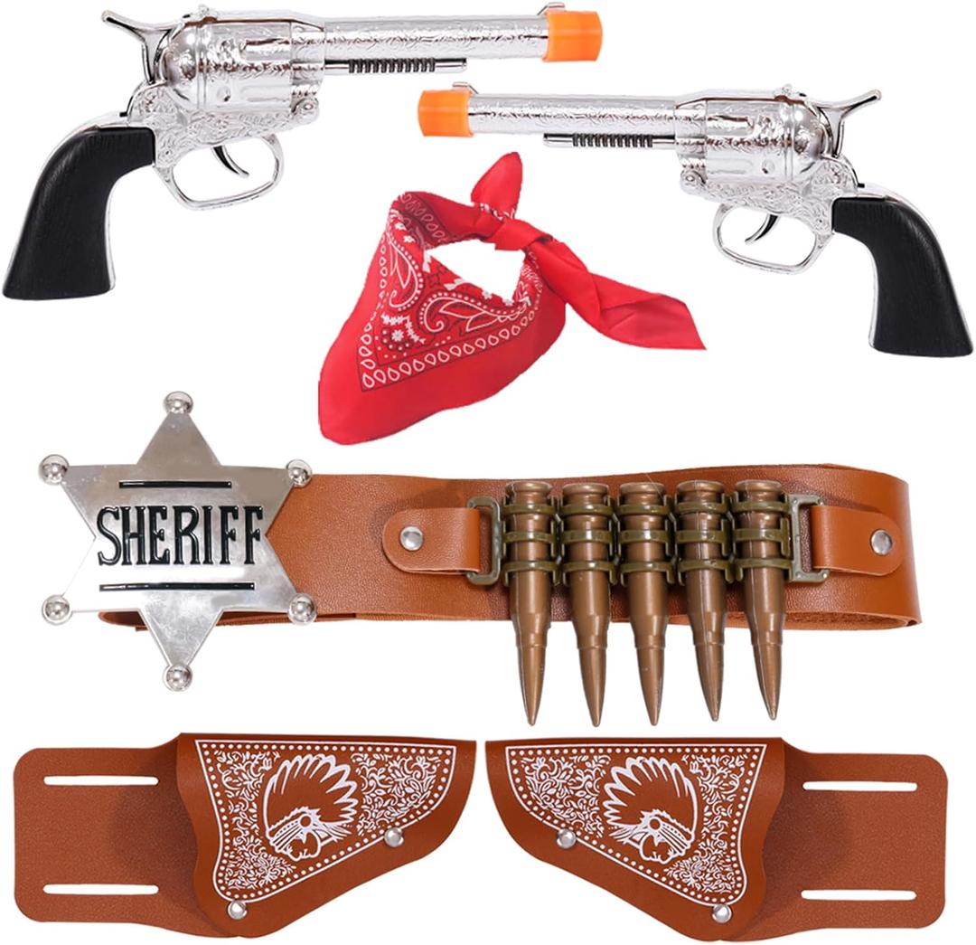 Police Officer Role Play Badge Policeman Costume Accessories for Cop Swat Halloween Party (Medium, Cowboy)