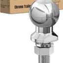 Nilight 1-7/8-Inch Diameter Chrome Trailer Hitch Ball, 2,000 lbs, 1 x 1-5/8-Inch Shank Universal Fit Gray