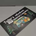 TopXmai Camping Wood Sign 14x8, Happy Camper The Adventure Begins Rustic Decor Hanging Sign, Camper Decorations for Inside RV and Travel Trailers, Funny Camping Gifts for Campers(Black), K019