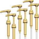 6 Pcs Coffee Syrup Pumps, Syrup Pump Dispenser for 750ml / 25.4oz Davinci and Skinny Syrup Bottles (Gold), Syrup Pump Dispenser for Kitchen Dining Coffee Bar