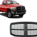 Front Grille (All Black) Compatible With Dodge 2006-2008 Ram 1500 / Compatible With Dodge 2006-2009 Ram 2500 / Compatible With Dodge 2006-2009 Ram 3500 Front Grill