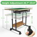 CODACE Puzzle Table with Drawers - 1500 Pieces Jigsaw Puzzles Table for Adults, Tilting Puzzle Board with 6 Sorting Trays and Cover, Tables with Adjustable Height Leg and Wheel, Puzzle Lover's Present