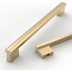Asidrama Pack of 10 10 Inch(254mm) Champagne Bronze Cabinet pulls Kitchen Cabinet Handles, Kitchen Cabinet Hardware for Cupboard Drawer Pulls