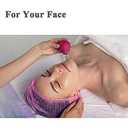 FeelFree Sport Glass Facial Cupping Set- 4pcs Silicone Vacuum Suction Face Massage Cups Anti Cellulite Lymphatic Therapy Sets for Eyes, Face and Body (Rose red)