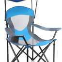 ALPHA CAMP Heavy Duty Canopy Lounge Chair Sunshade Hiking Travel Chair with Cup Holder (Royal Blue)