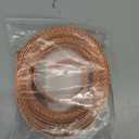 QuQuyi Copper Braided Ground Strap, 9.84ft x 4/5" Flat Tinned Copper Wire - Expandable Metal Sheath for Grounding, Shielding & Signal Cable, 12mm Flexible Bonding Connector