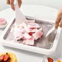 2 x Rolled Ice Cream Maker Machine - Perfect for Home & Parties UseDIY Manual Rolled Ice Cream Tray - Ice Cream Machine for Delicious Hand-Rolled Desserts (White)