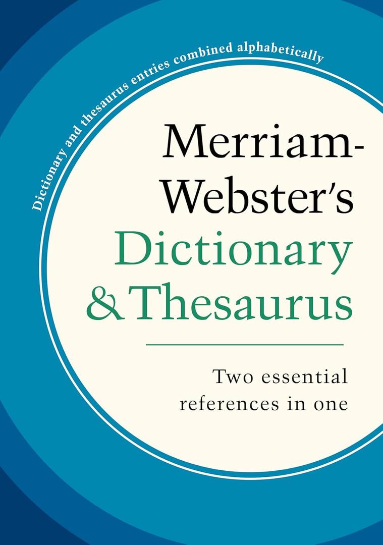 Merriam-Webster's Dictionary and Thesaurus, Newest Edition, Trade Paperback