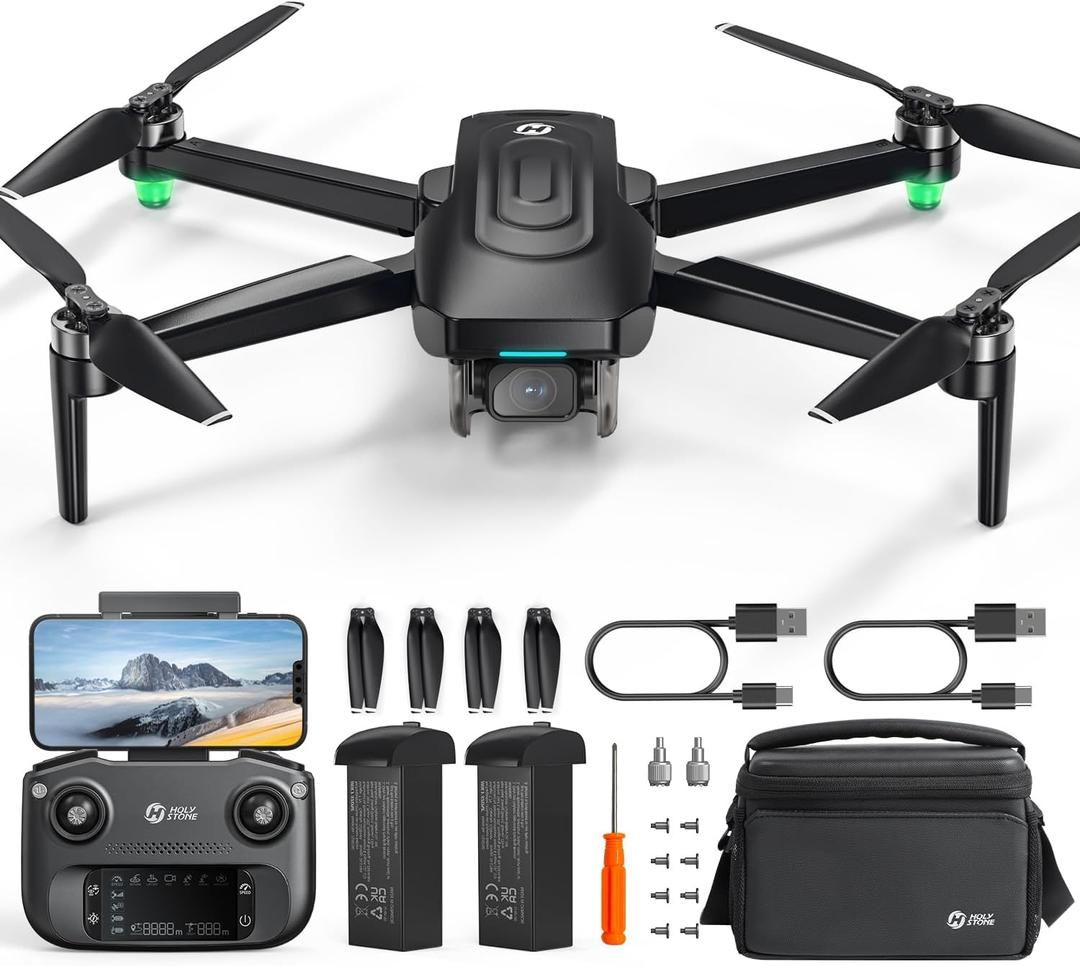 Holy Stone HS175G GPS Drone With 4K EIS Camera For Adults, 249g Foldable RC Quadcopter With Auto Return, Follow Me, 60 Mins Flight Time, Battery Fast Charge, Headless Mode, Upgraded HS175D