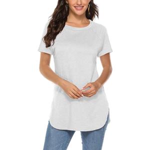 Newchoice Women's Casual Batwing Long Sleeve T Shirt Round Neck Basic Loose Tunic Tops (XX-Large, Y-white)