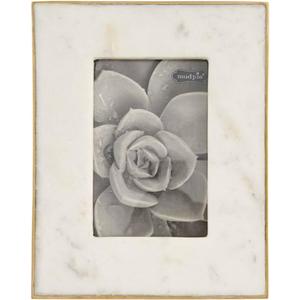 Mud Pie 5" X 7" MARBLE & GOLD FRAME