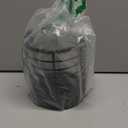 Utensil holder for Kitchen Counter - 5.2" x 5.2" x 6" Large Round Utensils Holder with Wooden Base Matte Black Cooking Utensil HolderKitchen countertop Utensil Organizer (Metal)