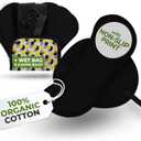 Non-Slip Reusable Organic Panty Liners for Women & Teens (Small 7-Pack)  100% Breathable, High-Temp Washable Cloth Panty Liners for Vaginal Discharge  Soft Cotton Keep You Fresh & Dry for Daily Use (Black)