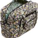 Cotton Weekender Travel Bag, Daisies White, One Size