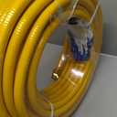 100ft 3/4'' Natural Gas Hose Line Corrugated Stainless Steel Tubing with 2 Male Fittings Anti-Cracking Used for Construction Heaters NG Appliance Propane Equipment