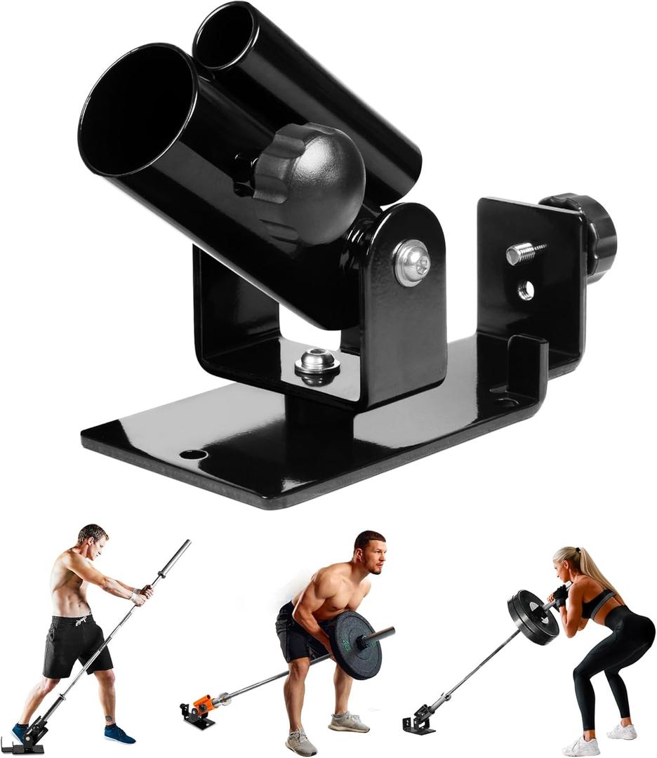 Yes4All Deluxe T-Bar Row Platform  Full 360 Swivel & Easy to Install  Fits 1 Standard and 2 Olympic Bars (8. Black - T-Bar Row Platform + Lock Jaw 1inch & 2inch)