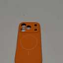 Miracase Magnetic for iPhone 17 Pro Case, Compatible with MagSafe, Integrated Silicone Camera Control Cover, 3.0mm Thicken Shockproof Drop Protection Phone Case for 17 Pro,Orange