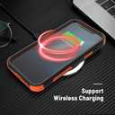 X-belmox Heavy Duty Case for iPhone 12/12 Pro, 3-Layers Military Drop Protection Phone Case [Tempered Glass Screen Protector] Shockproof Rugged Case Cover for iPhone 12 Pro 6.1 Inch - Black/Orange