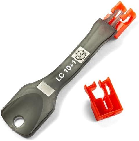 NTW NL-LCPBK10-RD Net-Lock Locking LC Port/Dust Blocker with Black Removal Tool, red, 10 + 1 Key