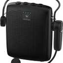 WinBridge Voice Amplifier with Bluetooth, Portable Speaker and Microphone Set, Wireless Mic Headset Speaker for Teachers, Tour Guide, Public Speaking, Fitness Instructors, Features Mute, 15W WB002 (Black)
