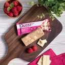 Quest Nutrition White Chocolate Raspberry Protein Bars, 20g Protein, 1g Sugar, 5g Net Carb, High Fiber, Gluten Free, Keto Friendly, 12 Count