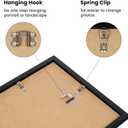 Upsimples A4 Picture Frame Set of 5, Display Pictures 6x8 with Mat or 8.3x11.7 Without, Wall Gallery Poster Frames, Black