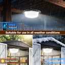 Solar Lights Outdoor Waterproof,396 LED Solar Shed Light Indoor Outdoor with Remote Control,Timer, Solar Pendant Light 5 Modes,Solar Powered Barn Lights for Chicken Coop,Gazebo,Garage,Shop