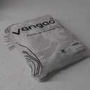 Vangao Grey Farmhouse Linen Blend Curtains for Living Room 96 Inches Long Leaf Curtains for Bedroom Semi Sheer Curtains Botanical Back Tab Rod Pocket Drapes 2 Panels