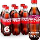 Coca-Cola Cherry Soda Soft Drink, 16.9 fl oz, 6 Pack, Best By: 02/02/2026