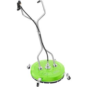 30'' Pressure Washer Surface Cleaner with 4 Wheels - Stainless Steel Surface Cleaner for Pressure Washer Attachment for Concrete, Driveway, Patio, Sidewalk, Deck and Driveways (30 Inch GREEN)