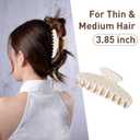 Emma Lily Cream Acetate Comb-shape Hair Claw Clip with Pearl Beads - Secure Grip for Thin & Medium Hair, Ideal for Dinner Party Occasions, Gifts for Women