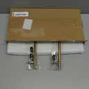 Segbeauty 12x6in Water Absorbing Stone Tray for Countertop, Fast Drying Stone Diatomaceous Earth Tray, Instant Drying Stone Tray for Kitchen Counter, Quick Dry Large Bathroom Counter Tray Soap Holder (White-gold)