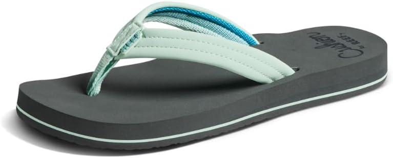 REEF Women's Cushion Breeze Flip Flops (7, Grey/Mint)