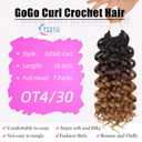7 Packs GoGo Curl Crochet Hair 10 Inch Short Curly Crochet Hair for Women Water Wave Beach Curl Deep Twist Crochet Braids Synthetic Braiding Hair Extensions (10 Inch, OT4/30)