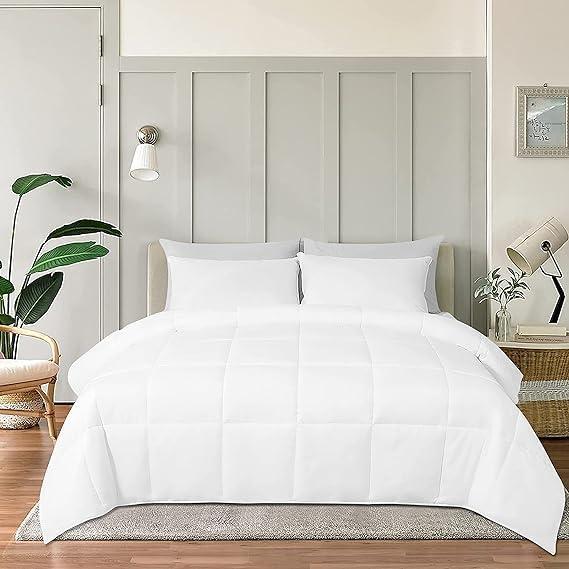 2 Pack White Comforters, All Season Soft Down Alternative Comforter 