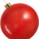 Inflatable Christmas Ornaments,18" 25" Christmas Oversized Ornament,Christmas Ball Decorations Indoor Outdoor, Use as Festive Yard Decoration (Red, 25")