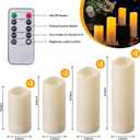 CLTNIKET12-Pack LED Flameless Candles(D 2.2''X H 4'' 5'' 6'' 7'') with Remote Control Waterproof Outdoors & Indoors, Battery Candles with Remote Timer, Decorative Remote Led Candles.