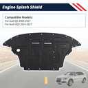 Engine Splash Shield Guard for Audi Q5 2009-2017 / SQ5 2014-2017 - Heavy-Duty PVC Skid Plate for Engine & Radiator - w/Extended Cover, Service Holes & Vent Design