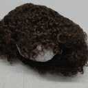 Dark Brown Color Afro Kinky Curly Short Curly Human Hair Wigs with Bangs Glueless Brazilian Virgin Hair Wigs for Black Women(2#)  