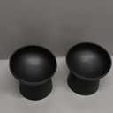 Ceramic Raised Cat Bowls, Elevated Tilted Cat Food and Water Bowls Set, Porcelain Stress Free Pet Feeder Dish for Cats and Small Dogs, Dishwasher and Microwave Safe, Set of 2(Black)