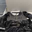 LTAKK Victorian Dress for Women Edwardian Renaissance Costume Medieval Vintage 1800s Dresses (Large, Black)