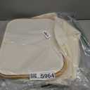 LONBET Laundry Basket with Lid, Made from Breathable Fabric | Aesthetic Clothes Hampers for Laundry with Side Handles & Sturdy Bamboo Frame (40 Gallons - Double, Beige)