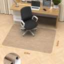 Blvornl Office Chair Mat for Hardwood Floor, 50"*63" Desk Computer Chair Mat for Hard Wood, Large Anti-Slip Hard Floor Protector for Rolling Chair, PVC Desk Rug for Office Red Brown