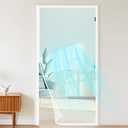 MAGZO Magnetic Screen Door Fits Door Size 36 x 80 Inches White, Screen Size 38 x 81 Inches Side Opening Polyester Screen Curtain for Patio Door