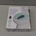 Jool Baby Folding Travel Potty Training Seat for Toddlers, Fits Round & Oval Toilets, Non-Slip Suction Cups, Includes Free Travel Bag (Aqua)