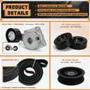 90K-38274A Serpentine Belt Drive Kit Tensioner & Idler Pulley Fits for Ford Expedition F150 F250 F350 Lincoln Navigator Mercury Mountaineer 2005-2014 Replaces 38274 6PK2605