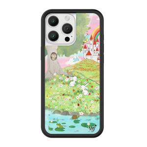 Wildflower Cases - Compatible with iPhone 15 Pro Max | Protective Black Bumper, 6.5ft Drop Test Certified, Women Owned Small Business | Animal Nature Castle Floral Green Cute Trendy | Fairytale