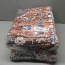 Smiry Area Rugs for Living Room Bedroom, Machine Washable 5x7 Vintage Rug, Soft Plush Bedside Floor Carpet for Farmhouse Nursery Kitchen Laundry Home Decor, Rust/Multi