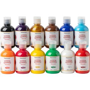 Fantastory Tempera Paint for Kids 12 Colors (8.4 oz Each) Washable Tempera Paint, Kids Poster Sponge Painting, Non-Toxic Finger Hand Bottles Gifts