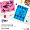 Avery Astrobrights Postcards, 4.25" x 5.5", Assorted Colors, 65 lbs / 176 gsm, Laser/Inkjet, 100 Cards (35704)